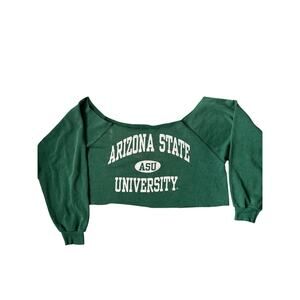 Arizona State University ASU Green Long Sleeve Crop Top